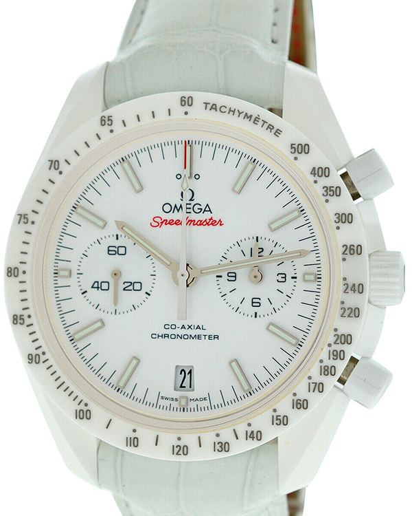 2022 Omega Speedmaster "White Side of the Moon" 44.25MM White Dial Leather Strap (311.93.44.51.04.002)