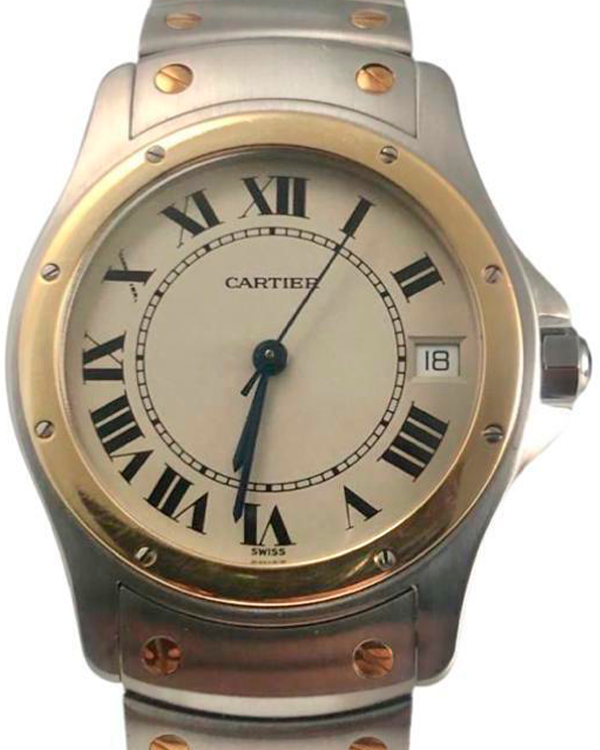 Cartier Santos Ronde De Cartier 33MM White Dial Two-Tone Bracelet (1910)