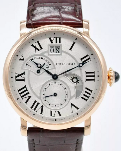 2019 Cartier Rotonde de Cartier 42MM Silver Dial Leather Strap (W1556240)