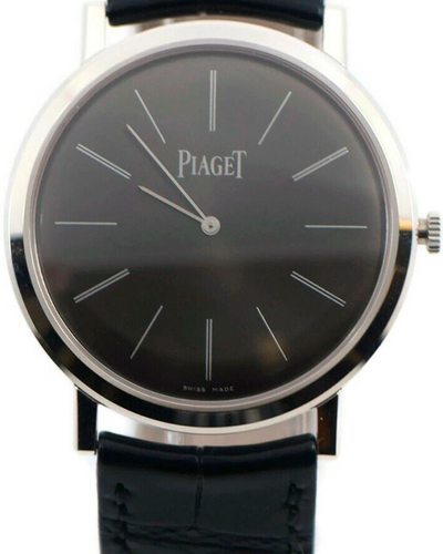Piaget Altiplano Ultra Thin 38MM Black Dial Leather Strap (G0A29113)
