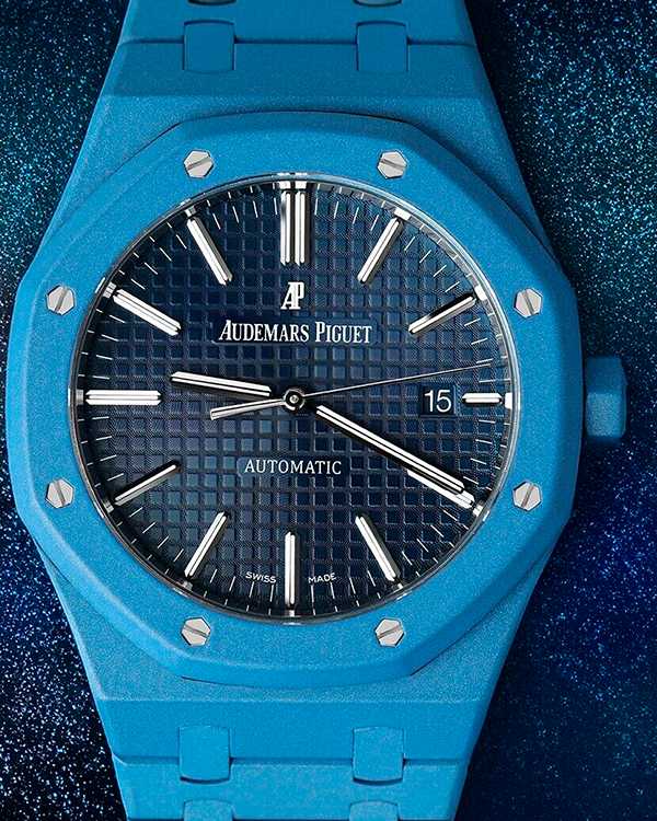 Audemars Piguet Royal Oak Aftermarket Ceramic Coating 41MM Blue Dial Steel/Ceramic Bracelet (15500ST.OO.1220ST.01)