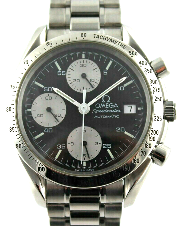 Omega Speedster "Panda" 39MM Black Dial Steel Bracelet (3511.50)