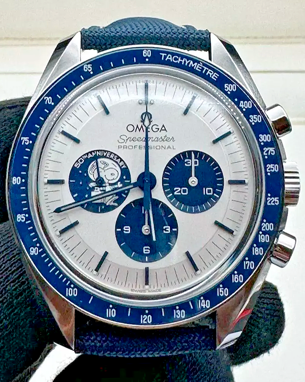 2024 Omega Speedmaster 50th Anniversary Series “Silver Snoopy Award” 42MM Silver Dial Textile Strap (310.32.42.50.02.001)