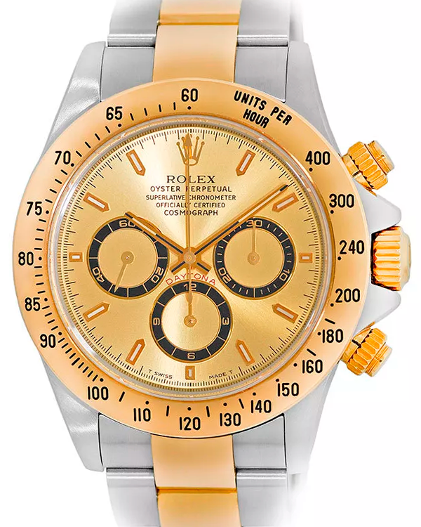 Rolex Cosmograph Daytona 40MM Champagne Dial Two-Tone Oyster Bracelet (16523)