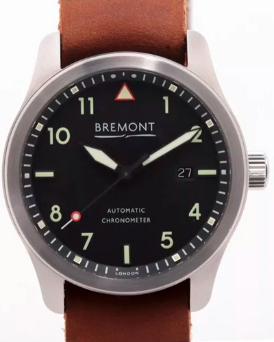 2019 Bremont Solo 43MM Black Dial Leather Strap (SOLO/CR)