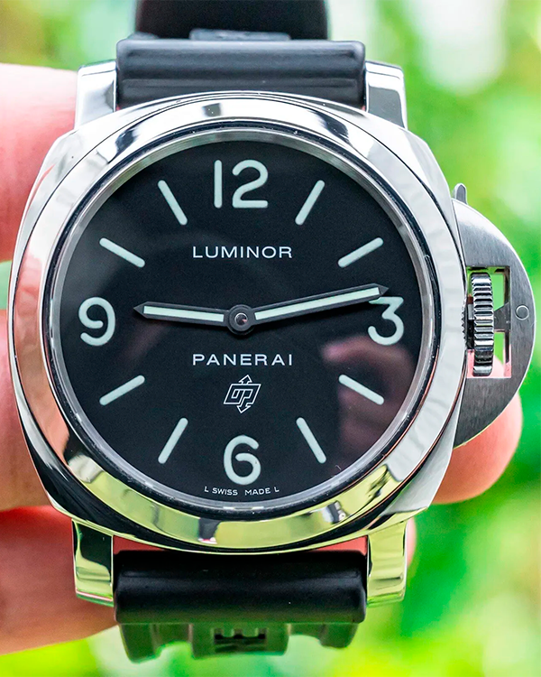 Panerai Luminor Base Logo 44MM Black Dial Rubber Strap (PAM00000)