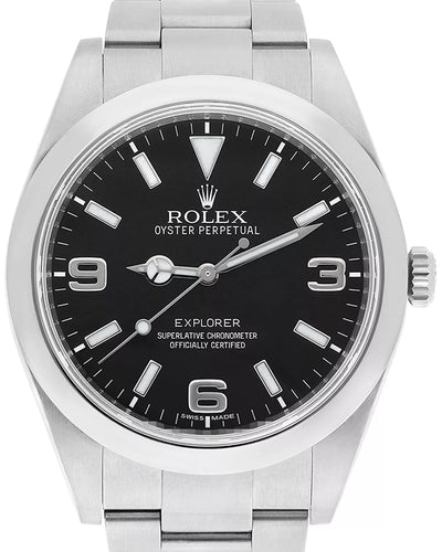 Rolex Explorer 39MM Black Dial Oyster Bracelet (214270)