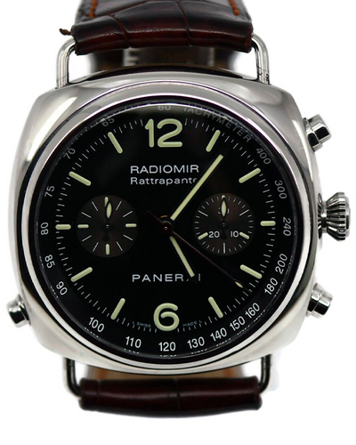 Panerai Radiomir Rattrapante 45MM Black Dial Leather Strap (PAM00214)