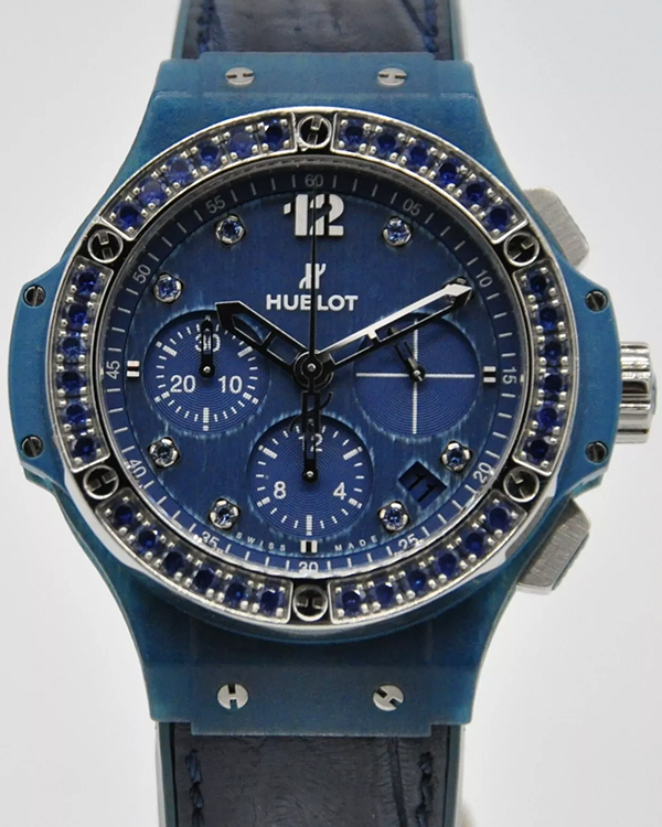 Hublot Big Bang Tutti Frutti 41MM Blue Dial Leather/Rubber Strap (341.XL.2770.NR.1201)