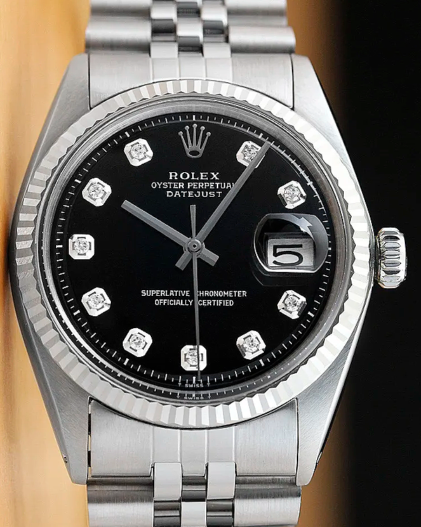 Rolex Datejust 36MM Aftermarket Black Dial Aftermarket Jubilee Bracelet (1601)