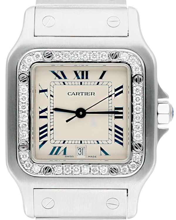 Cartier Santos Galbée De Cartier 29MM Quartz Silver Dial Steel Bracelet (1564)