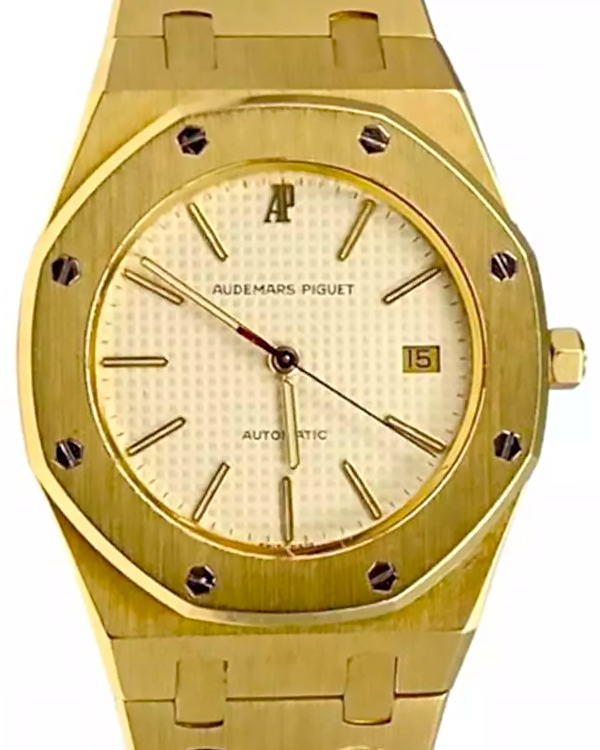 Audemars Piguet Royal Oak 36MM Cream Dial Yellow Gold Bracelet (4100BA)