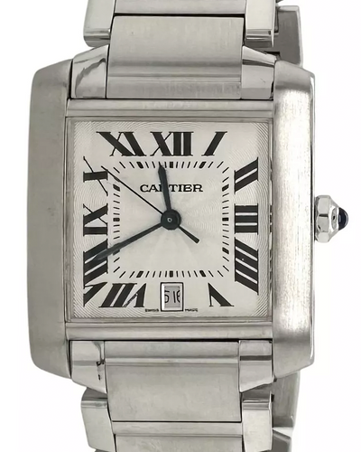 Cartier Tank Française 28MM Silver Dial Steel Bracelet (2302)