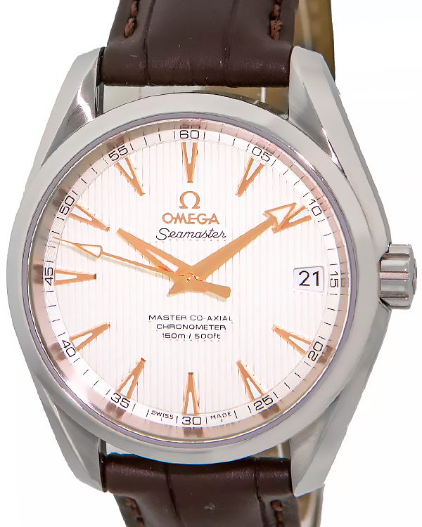 Omega Seamaster Aqua Terra 38.5MM Silver Dial Leather Strap (231.13.39.21.03.001)