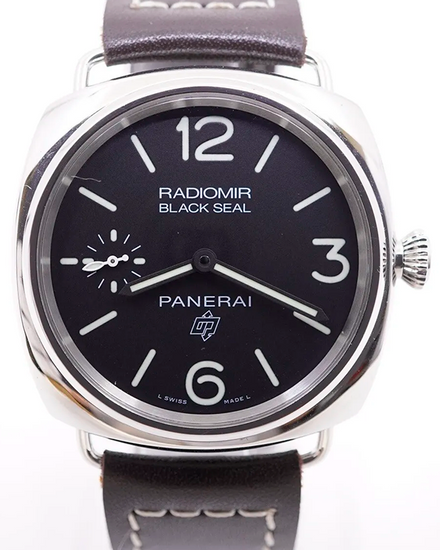 Panerai Radiomir Black Seal Logo 45MM Black Dial Leather Strap (PAM00754)