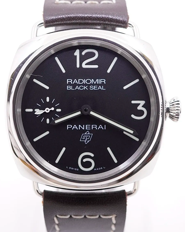Panerai Radiomir Black Seal Logo 45MM Black Dial Leather Strap (PAM00754)