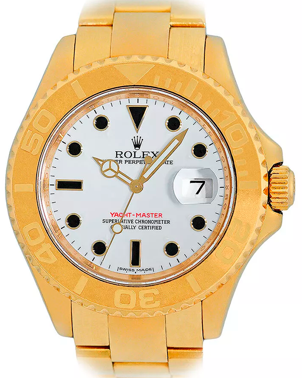 2006 (Z Serial) Rolex Yacht-Master 40MM White Dial Yellow Gold Bracelet (16628)