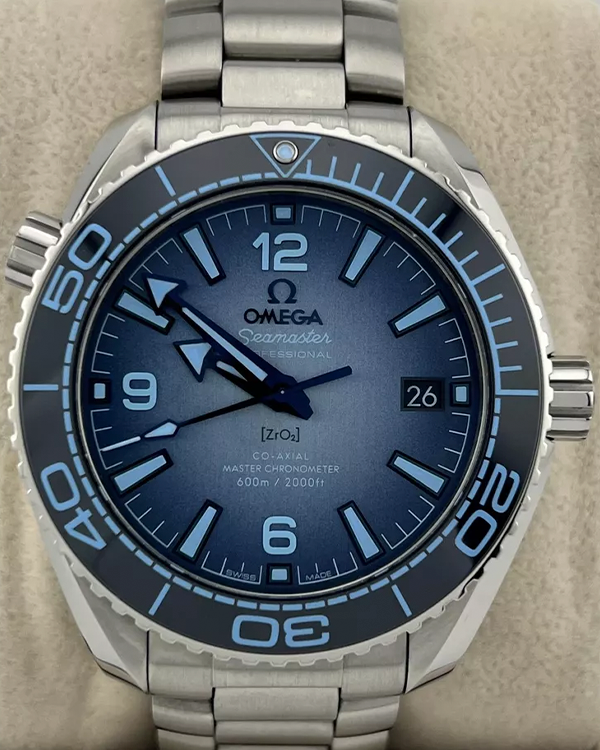 2024 Omega Seamaster Planet Ocean 600M "Summer Blue" 39.5MM Blue Dial Steel Bracelet (215.30.40.20.03.002)