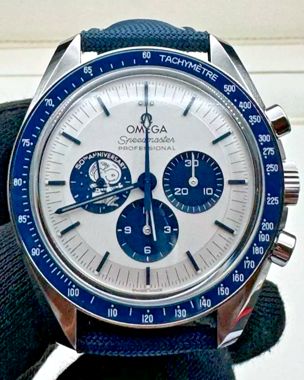 2024 Omega Speedmaster Anniversary Series “Silver Snoopy Award” 42MM Silver Dial Textile Strap (310.32.42.50.02.001)