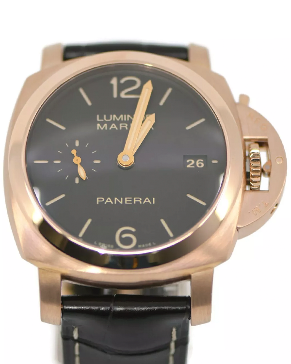 Panerai Luminor Marina 42MM Brown Dial Leather Strap (PAM00393)