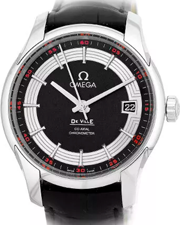 Omega De Ville Hour Vision 41MM Black Dial Leather Strap (431.33.41.21.01.001)