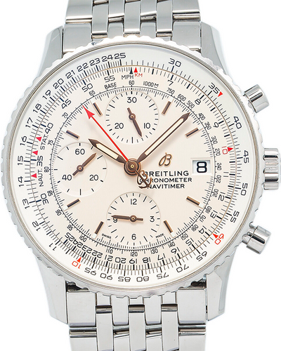 Breitling Navitimer Chronograph 41MM Cream Dial Steel Bracelet (A13324)