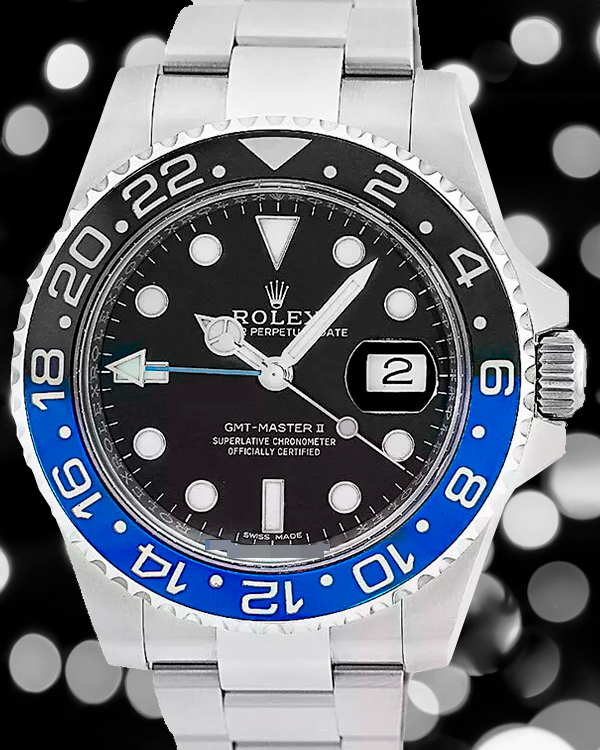 2018 Rolex GMT-Master II "Batman" 40MM Black Dial Oyster Bracelet (116710BLNR)