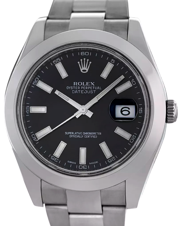 Rolex Datejust II 41MM Black Dial Steel Bracelet (116300)