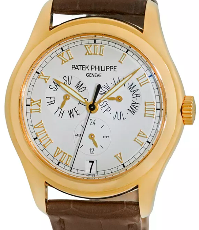 Patek Philippe Annual Calendar 37MM White Dial Leather Strap (5035J-001)