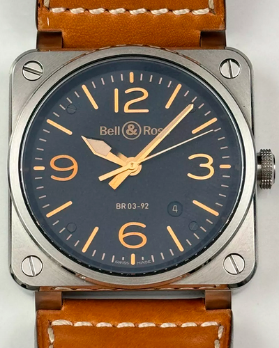 Bell & Ross BR 03-92 Golden Heritage 42MM Black Dial Leather Strap (BR03-92-S)