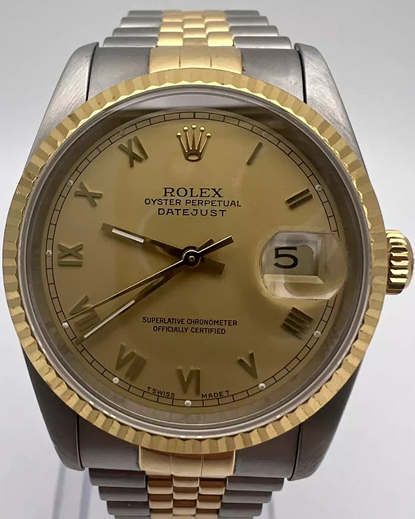 Rolex Datejust 36MM Champagne Dial Two-Tone Jubilee Bracelet (16233)