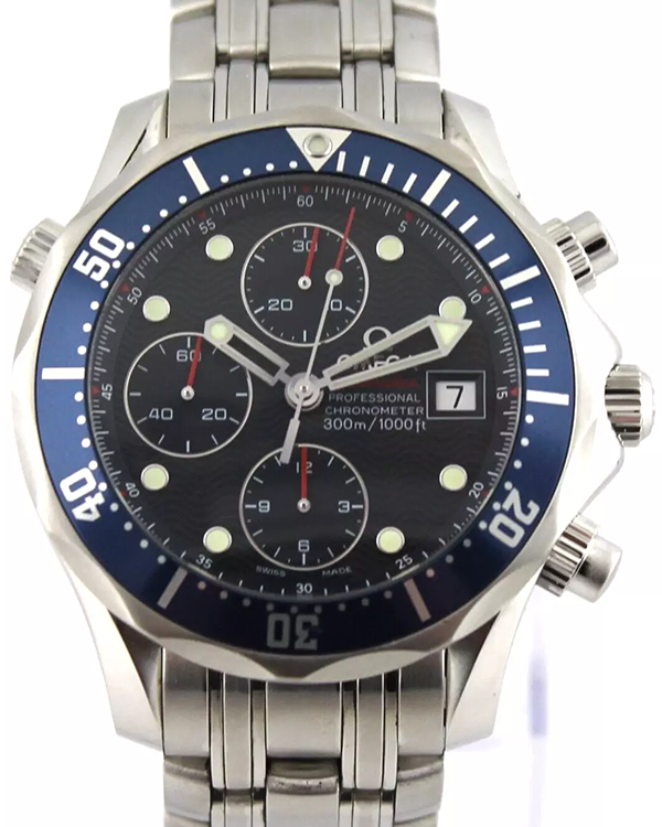 2010 Omega Seamaster 300 M 41.5MM Blue Dial Steel Bracelet (2225.80.00)