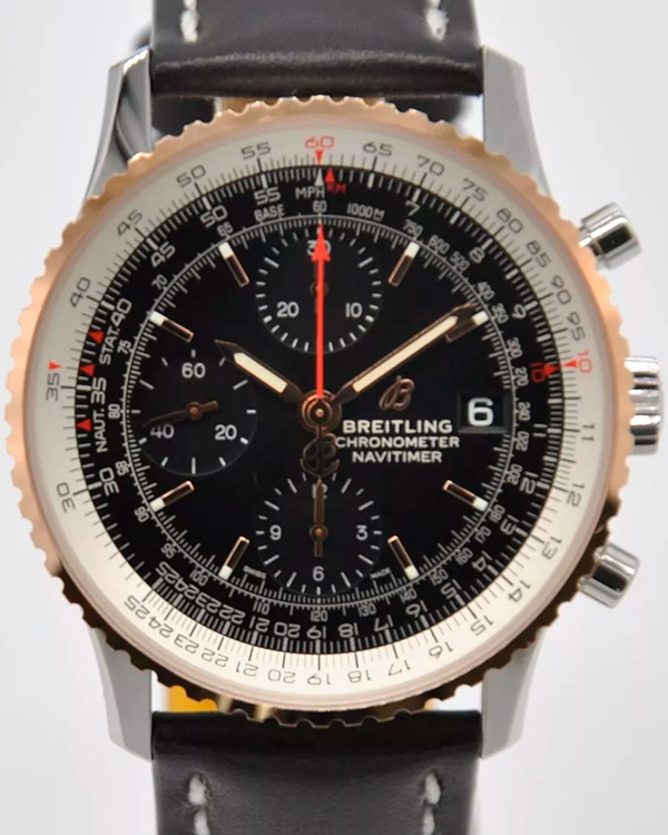 Breitling Navitimer 1 Chronograph 41MM Black Dial Leather Strap (U13324211B1X1)