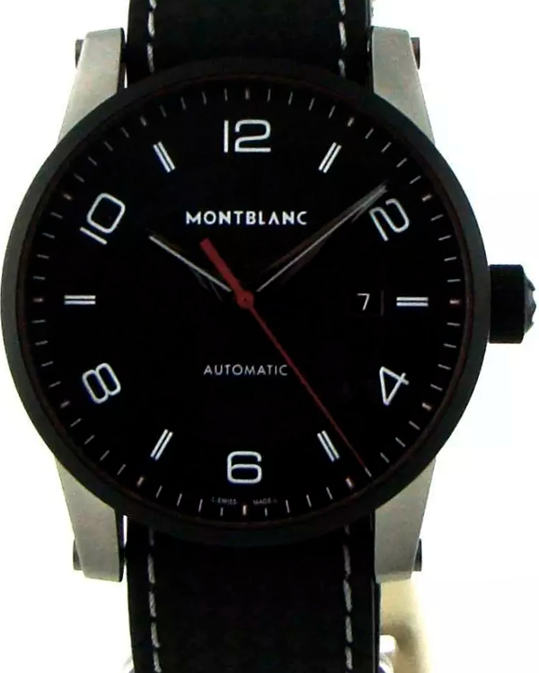 2024 Montblanc Timewalker 42MM Black Dial Leather Strap (114878)