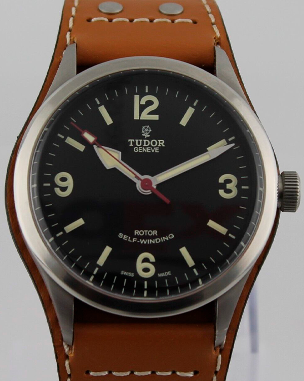 Tudor Heritage Ranger 41MM Black Dial Leather Strap (79910)