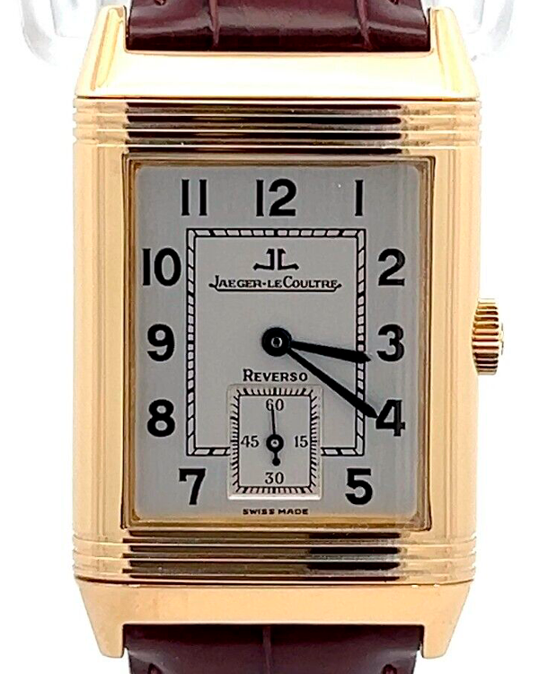 Jaeger-LeCoultre Reverso Grande Taille 42MM Silver Dial Leather Strap (270.1.62)