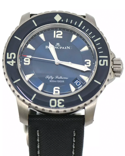 2019 Blancpain Fifty Fathoms 45MM Blue Dial Textile Strap (5015-12B40-0524)