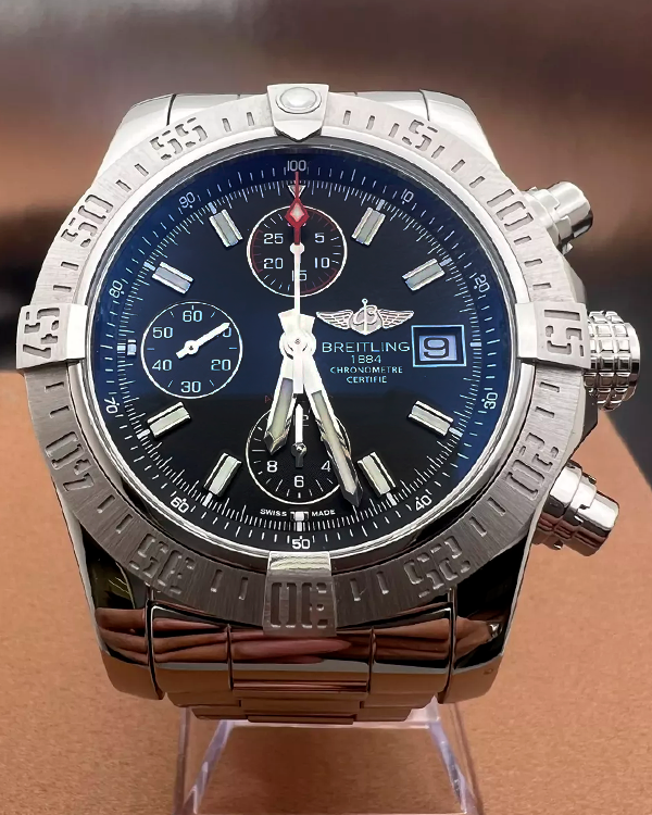 2018 Breitling Avenger II 43MM Black Dial Steel Bracelet (A1338111)