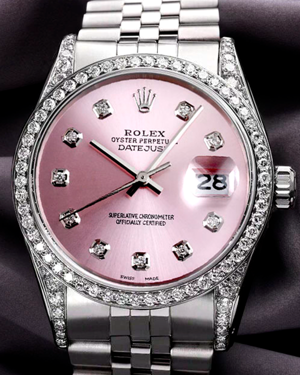 Rolex Datejust 36MM Aftermarket Pink Dial Jubilee Bracelet (16030)