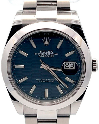 2023 Rolex Datejust 41MM Blue Dial Oyster Bracelet (126300)