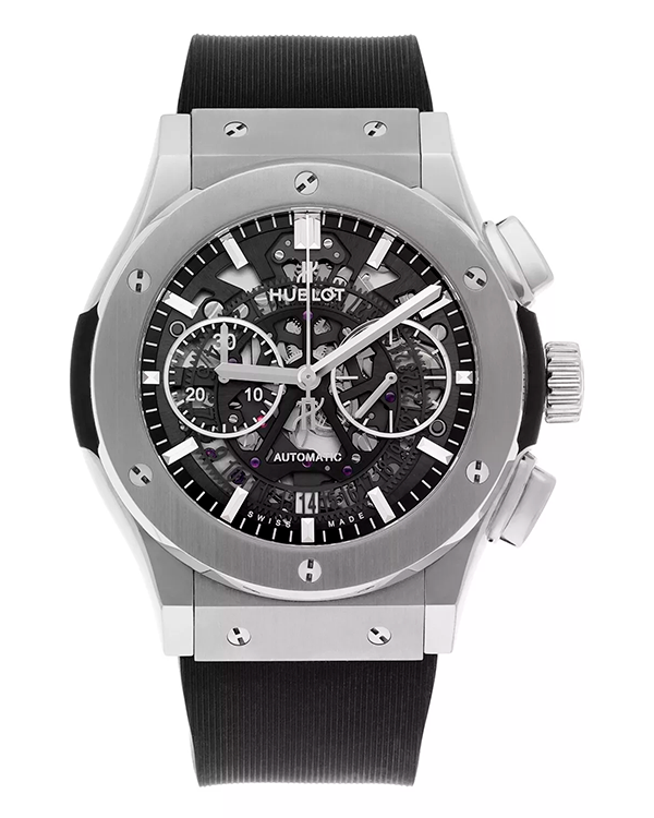 Hublot Classic Fusion Aerofusion Chronograph 45MM Skeleton Dial Rubber Strap (525.NX.0170.RX)