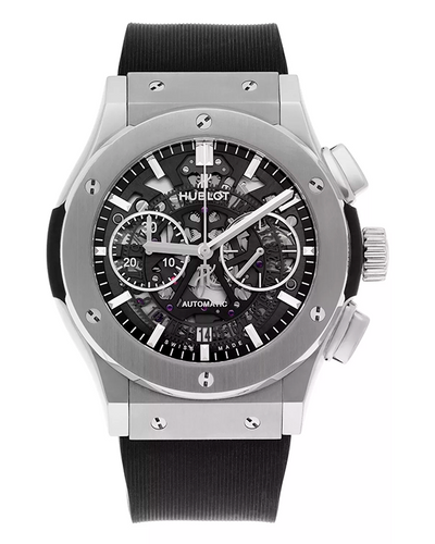 Hublot Classic Fusion Aerofusion Chronograph 45MM Skeleton Dial Rubber Strap (525.NX.0170.RX)