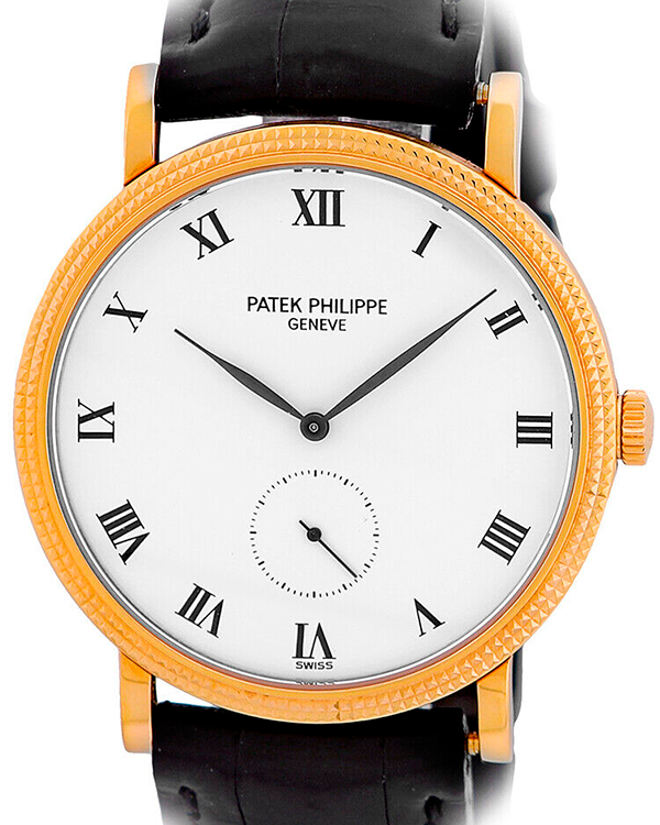 Patek Philippe Calatrava 33MM White Dial Leather Strap (3919J)