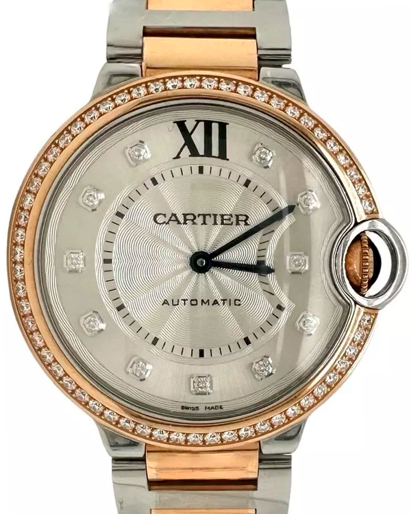 Cartier Ballon Bleu De Cartier 36MM Silver Dial Two-Tone Bracelet (W3BB0004)