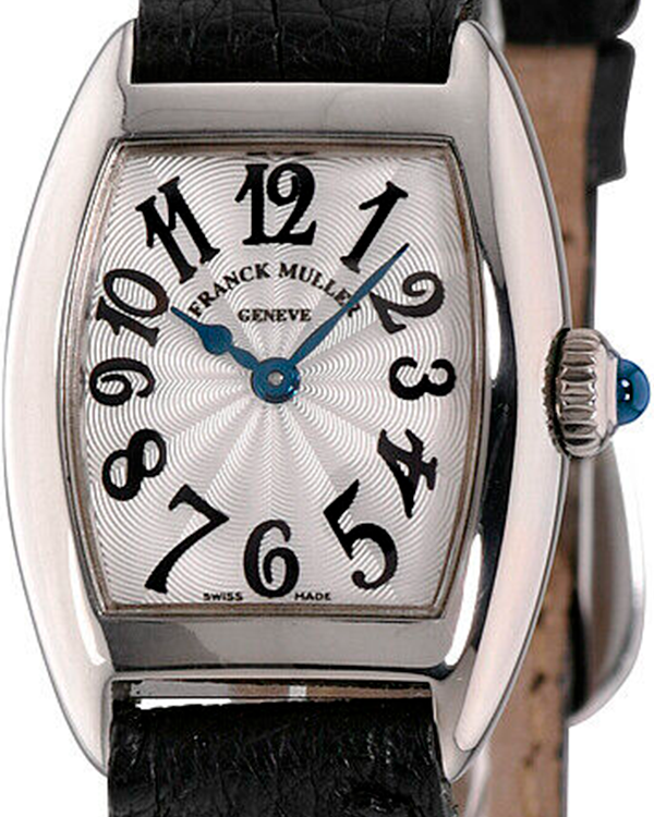 Franck Muller Curvex  20x21MM Quartz Silver Dial Leather Strap (2500)