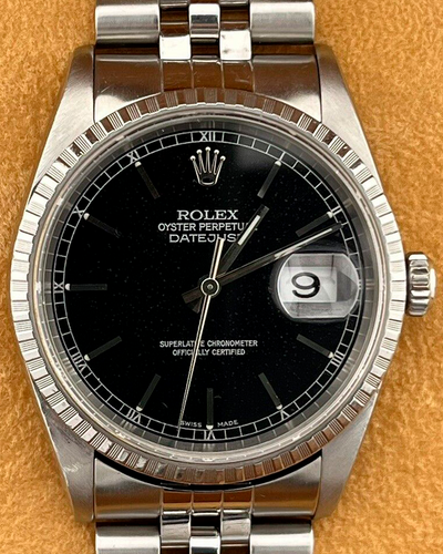 Rolex Datejust Vintage 36MM Black Dial Jubilee Bracelet (16220)