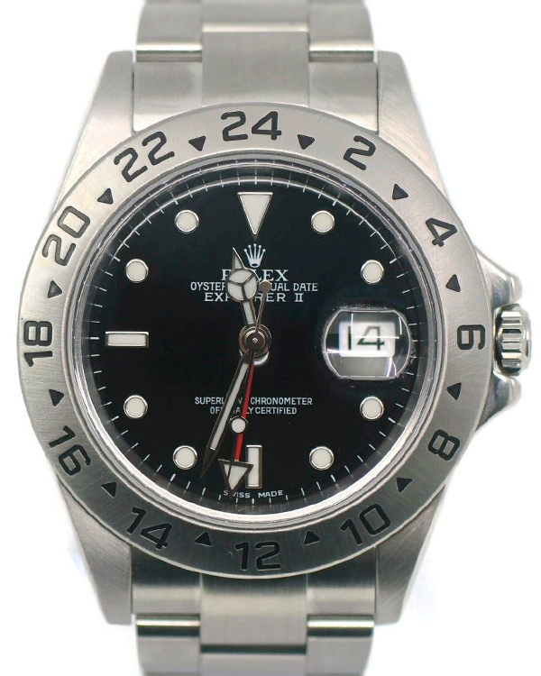 Rolex Explorer ll 40MM Black Dial Oyster Bracelet (16570)