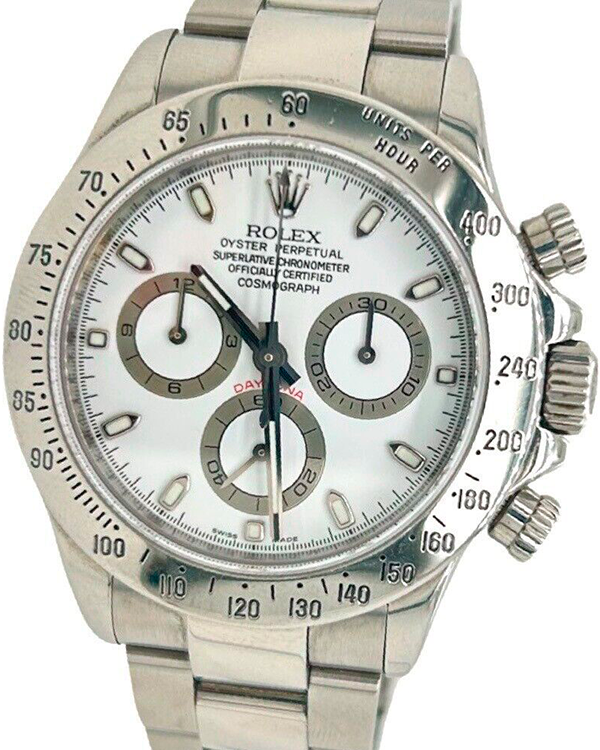 2003 Rolex Cosmograph Daytona 40MM White Dial Steel Bracelet (116520)