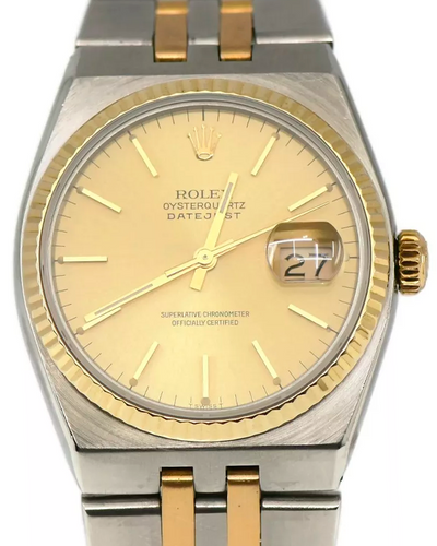 Rolex Datejust Oysterquartz 36MM Quartz Champagne Dial Two-Tone Bracelet (17013)