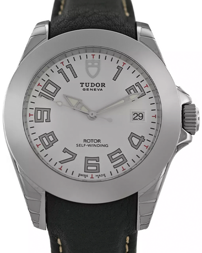 Tudor Prince Date 39MM White Dial Leather Strap (79410P)